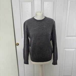 Quince Merino Wool Unisex Lightweight Grey Sweater Size Large
